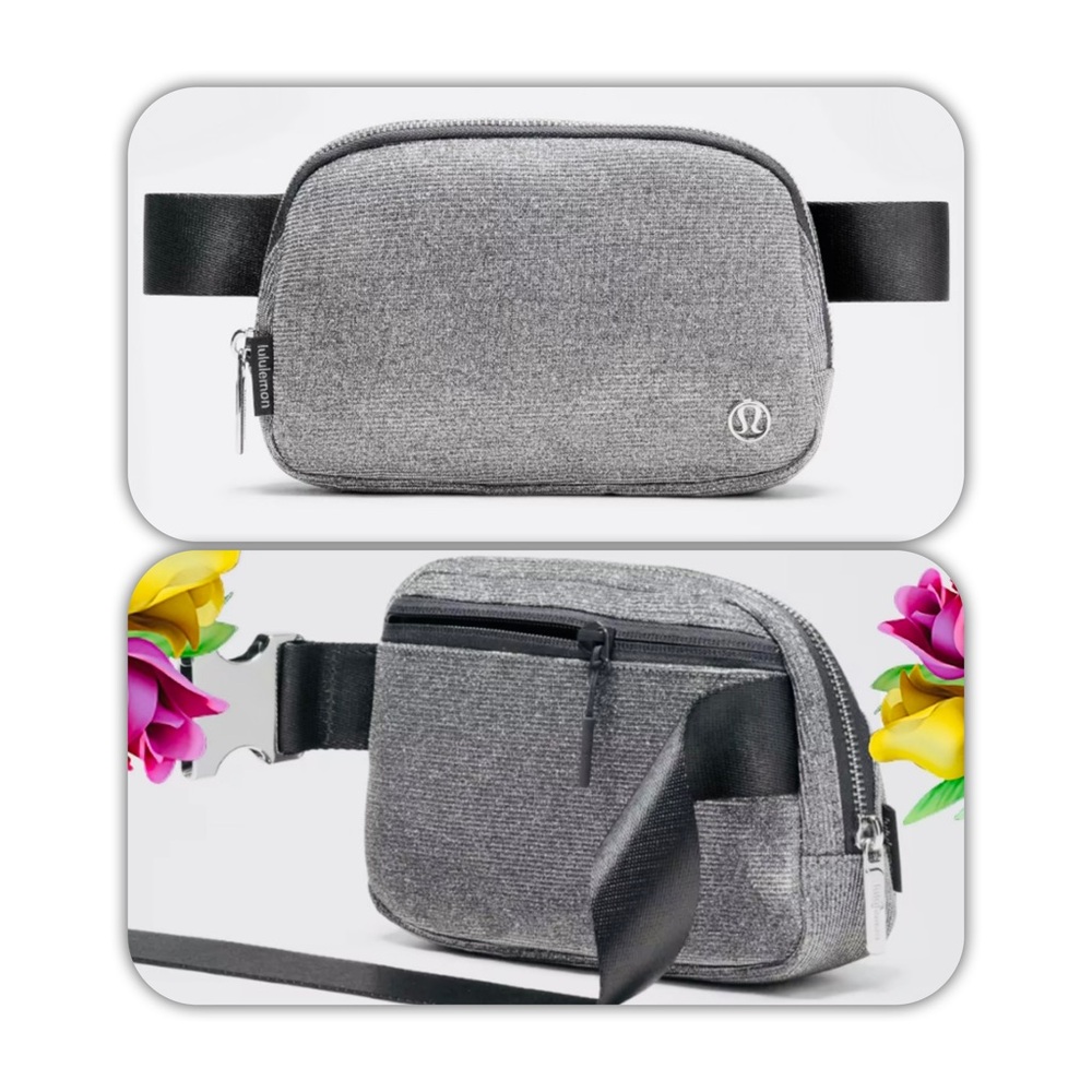 NWT Lululemon Everywhere Belt Bag Glitter Grey Silver